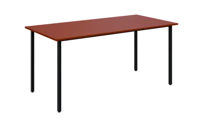 JSB 160N Jídelní stůl 1600 x 800 mm, deska cihlově červená / podnož černá